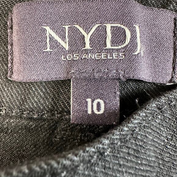 NYDJ Shorts Black Womens 10 Linen LiftXTuck Technology High-Rise Bermuda Casual - Picture 5 of 7